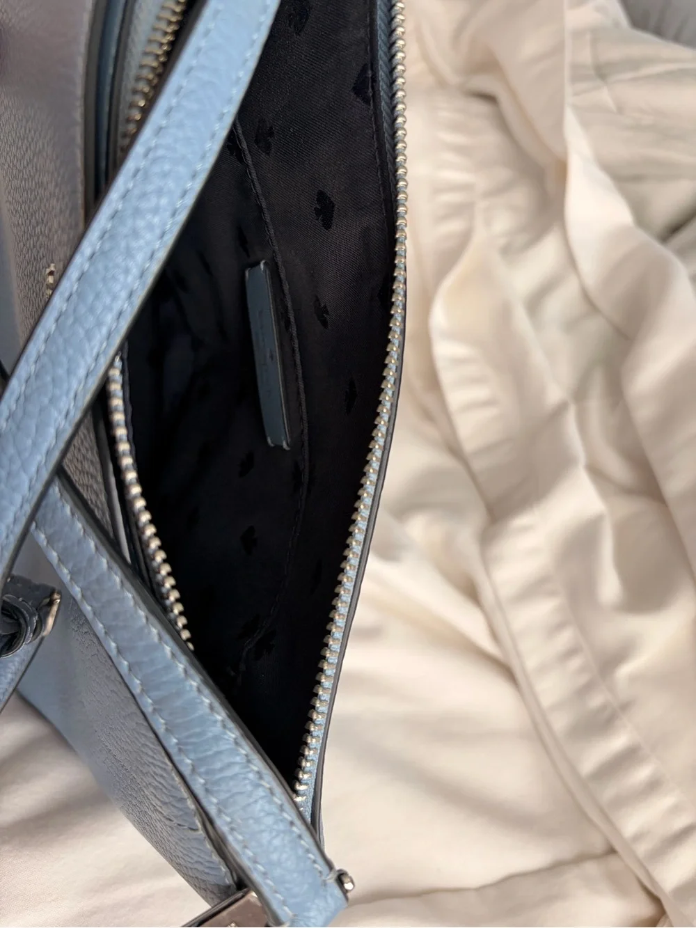 kate spade light blue pebbled leather crossbody - Picture 4 of 5
